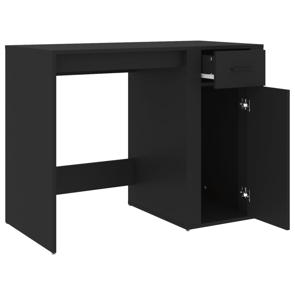 Radni stol crni 100 x 49 x 75 cm od konstruiranog drva