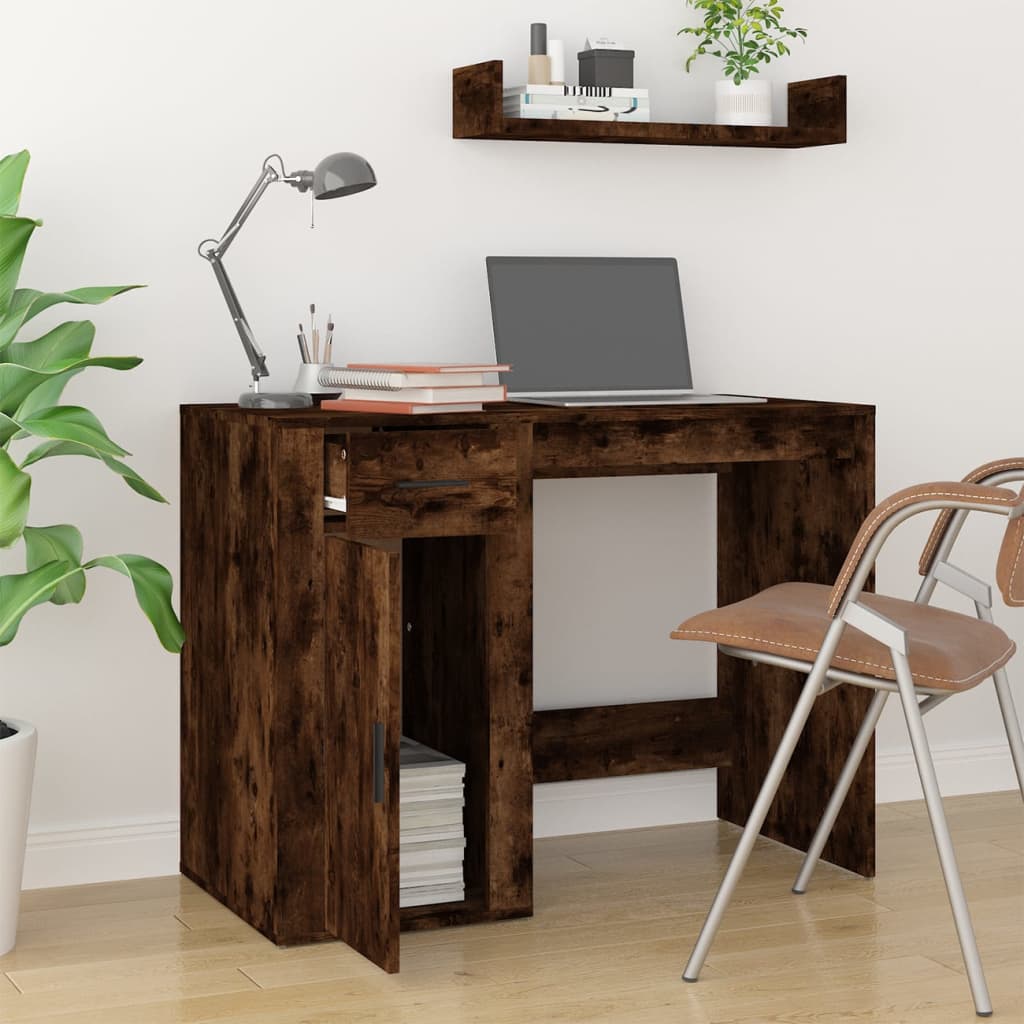 Radni stol boja dimljenog hrasta 100x49x75 cm konstruirano drvo