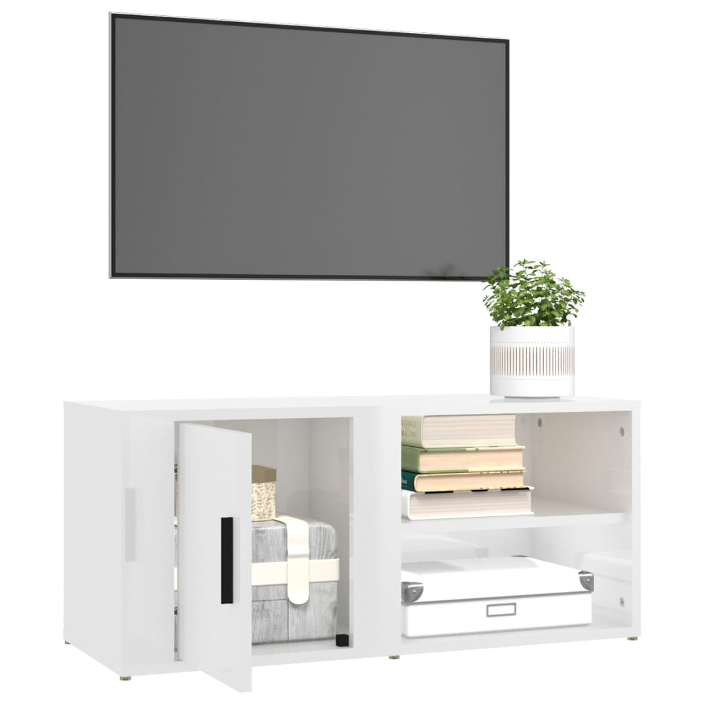 TV ormarić 2 kom sjajni bijeli 80x31,5x36 cm konstruirano drvo