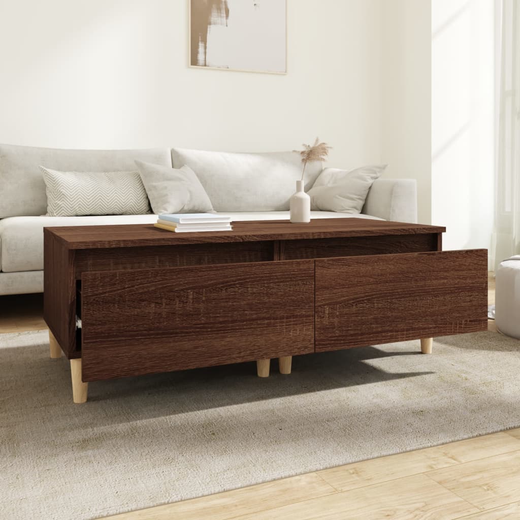 Bočni stolići 2 kom Smeđa hrasta 50x46x35 cm konstruirano drvo