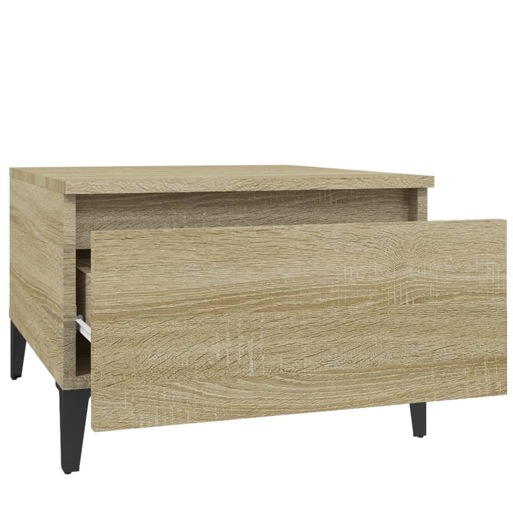 Bočni stolići 2 kom boja hrasta 50x46x35 cm konstruirano drvo