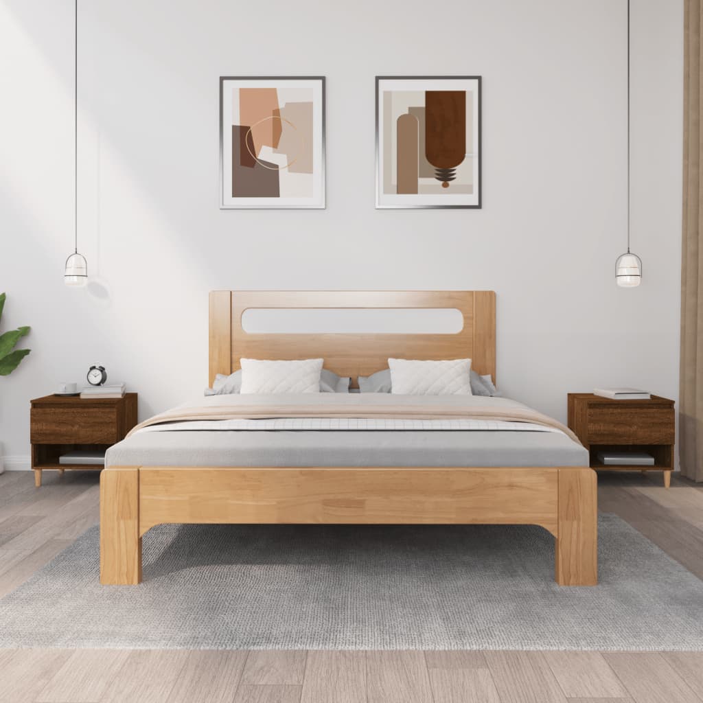 Noćni ormarići 2 kom Smeđi hrasta 50x46x50 cm konstruirano drvo