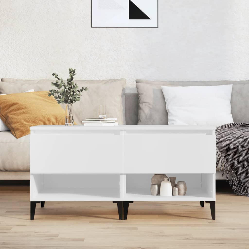 Bočni stolići 2 kom bijeli 50x46x50 cm od konstruiranog drva