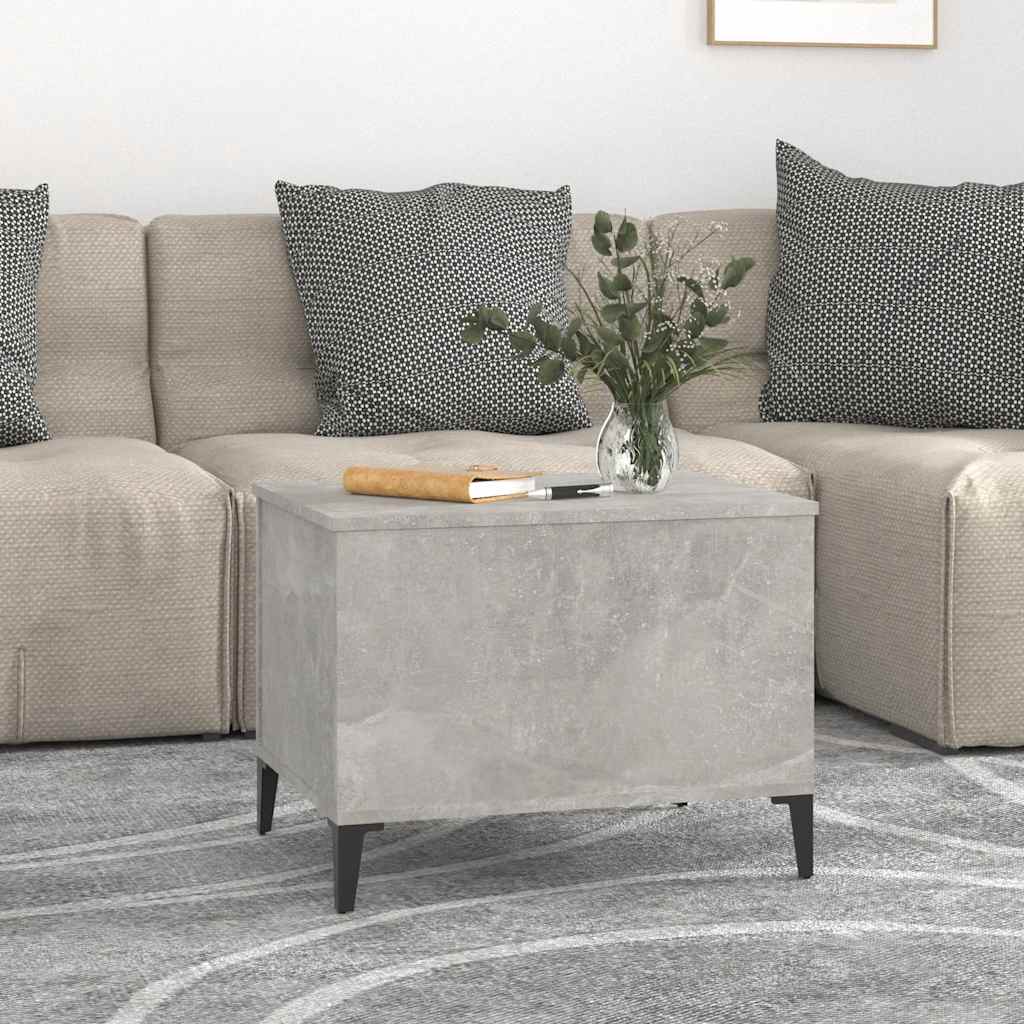 Stolić za kavu boja betona 60 x 44,5 x 45 cm konstruirano drvo