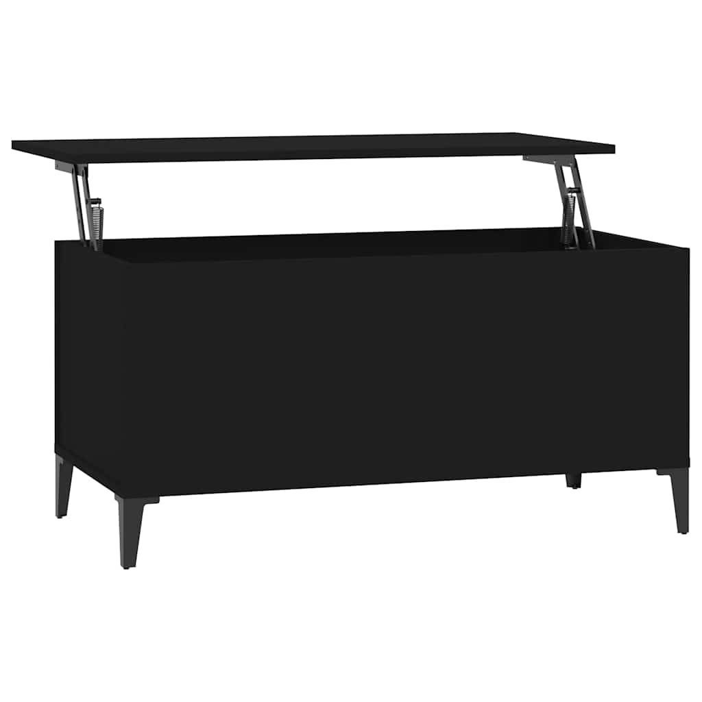 Stolić za kavu crni 90 x 44,5 x 45 cm od konstruiranog drva