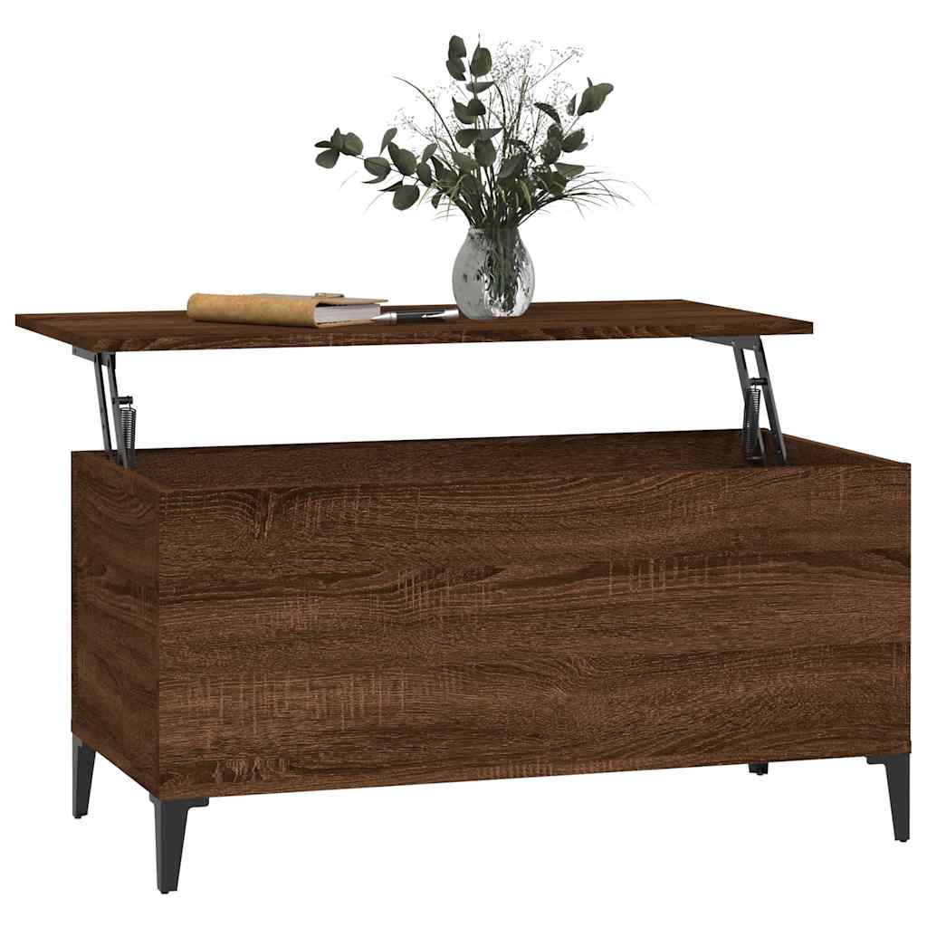 Stolić za kavu boja hrasta 90 x 44,5 x 45 cm konstruirano drvo