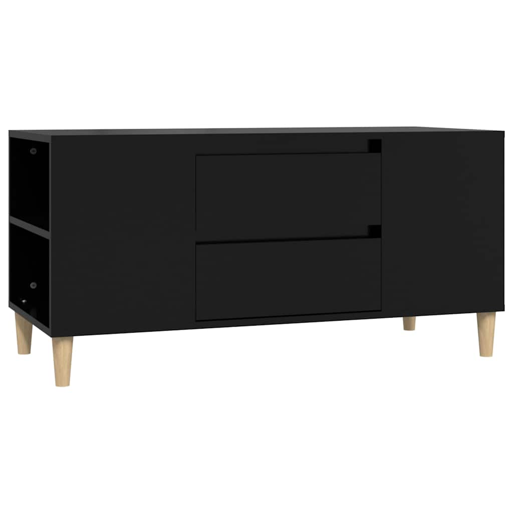 TV ormarić crni 102 x 44,5 x 50 cm od konstruiranog drva