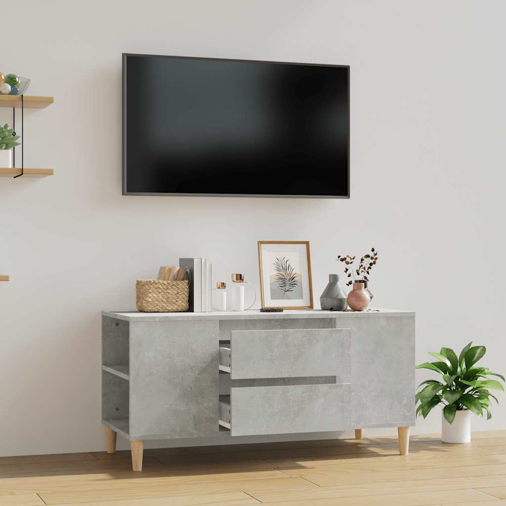 TV ormarić boja betona 102 x 44,5 x 50 cm od konstruiranog drva