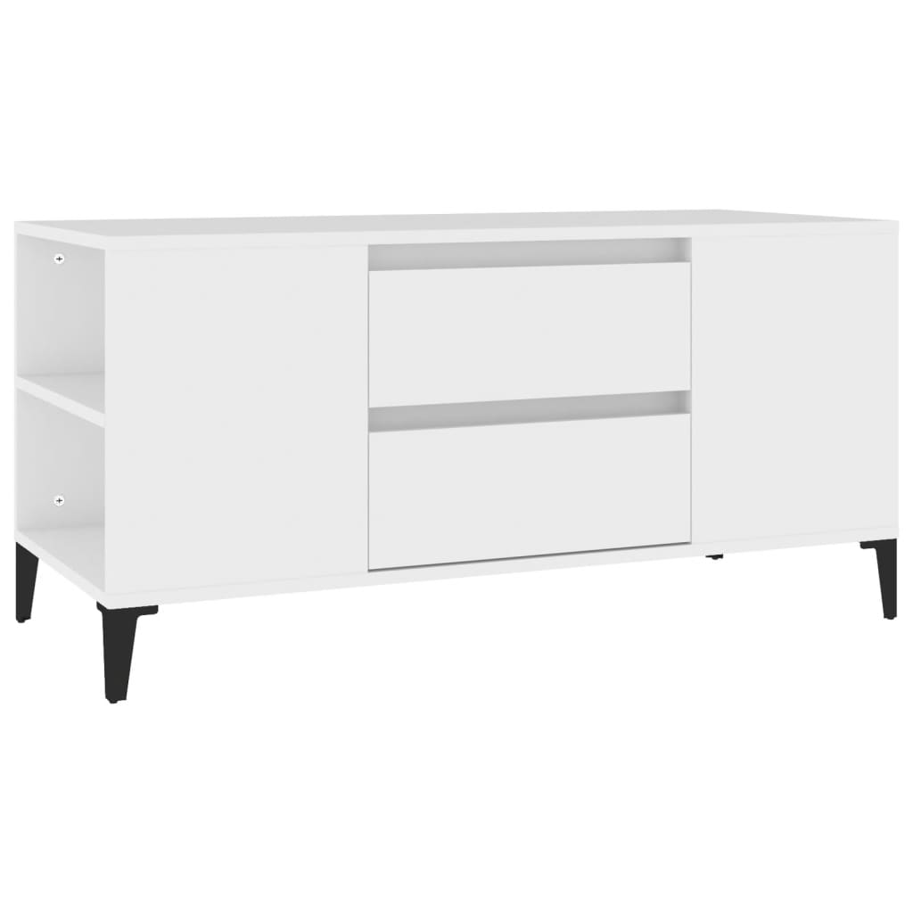TV ormarić bijeli 102 x 44,5 x 50 cm od konstruiranog drva