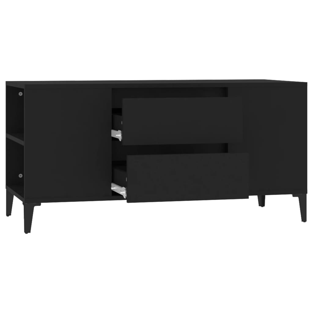 TV ormarić crni 102 x 44,5 x 50 cm od konstruiranog drva