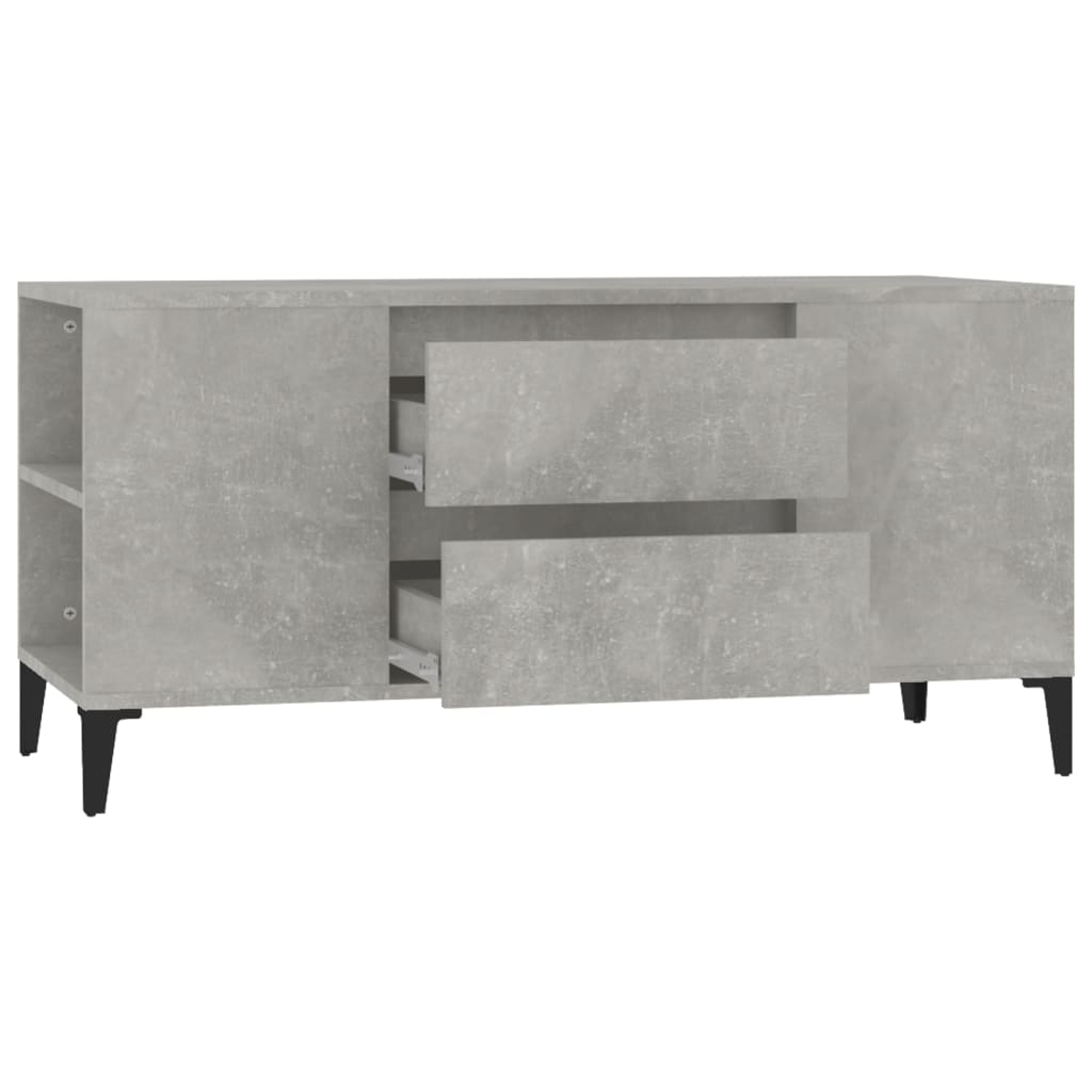 TV ormarić boja betona 102 x 44,5 x 50 cm od konstruiranog drva