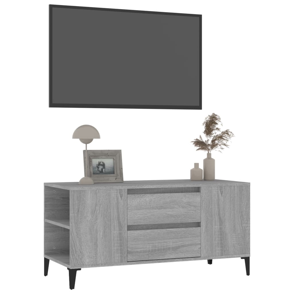 TV ormarić boja sivog sonome 102x44,5x50 cm konstruirano drvo