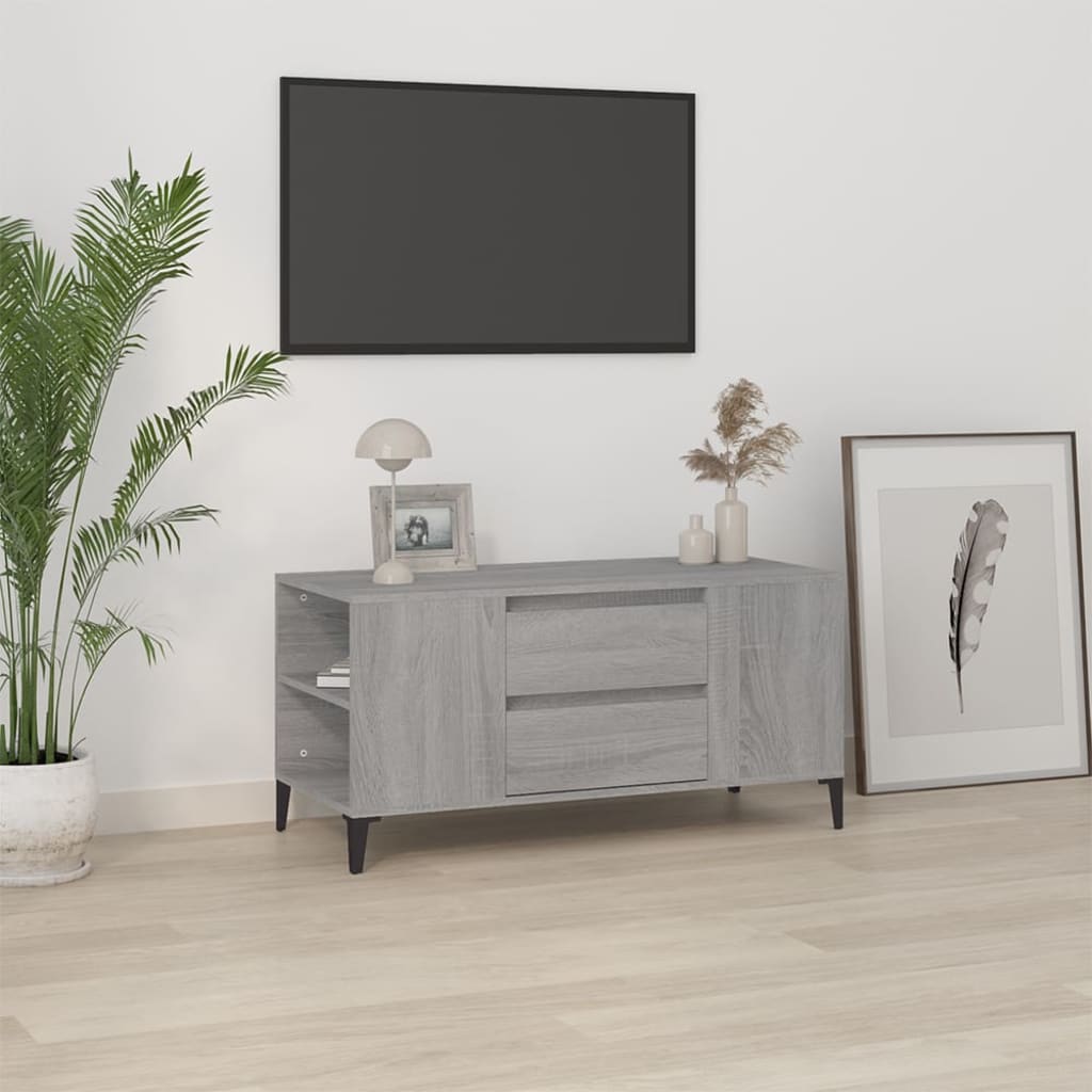 TV ormarić boja sivog sonome 102x44,5x50 cm konstruirano drvo