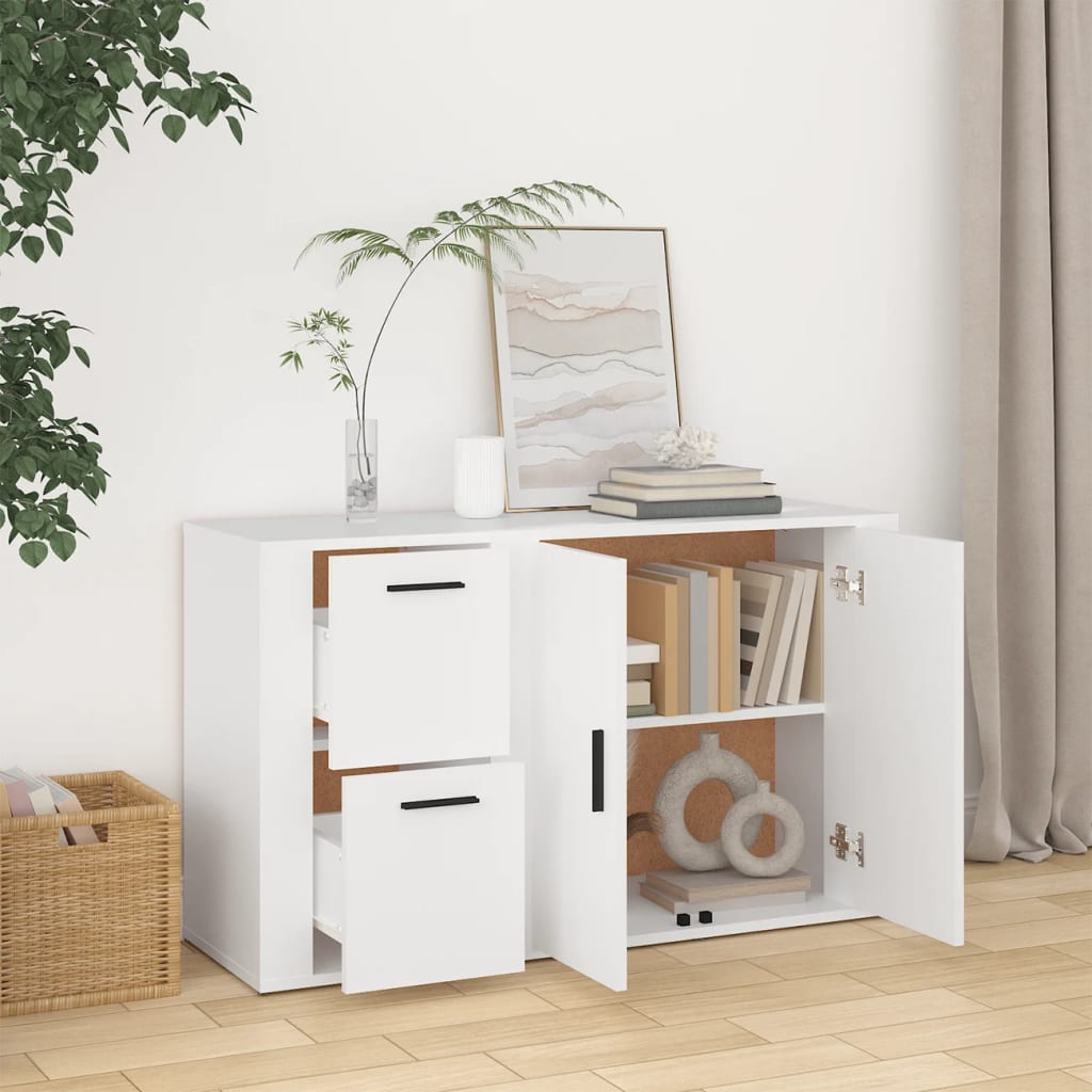 Komoda bijela 100 x 33 x 59,5 cm od konstruiranog drva