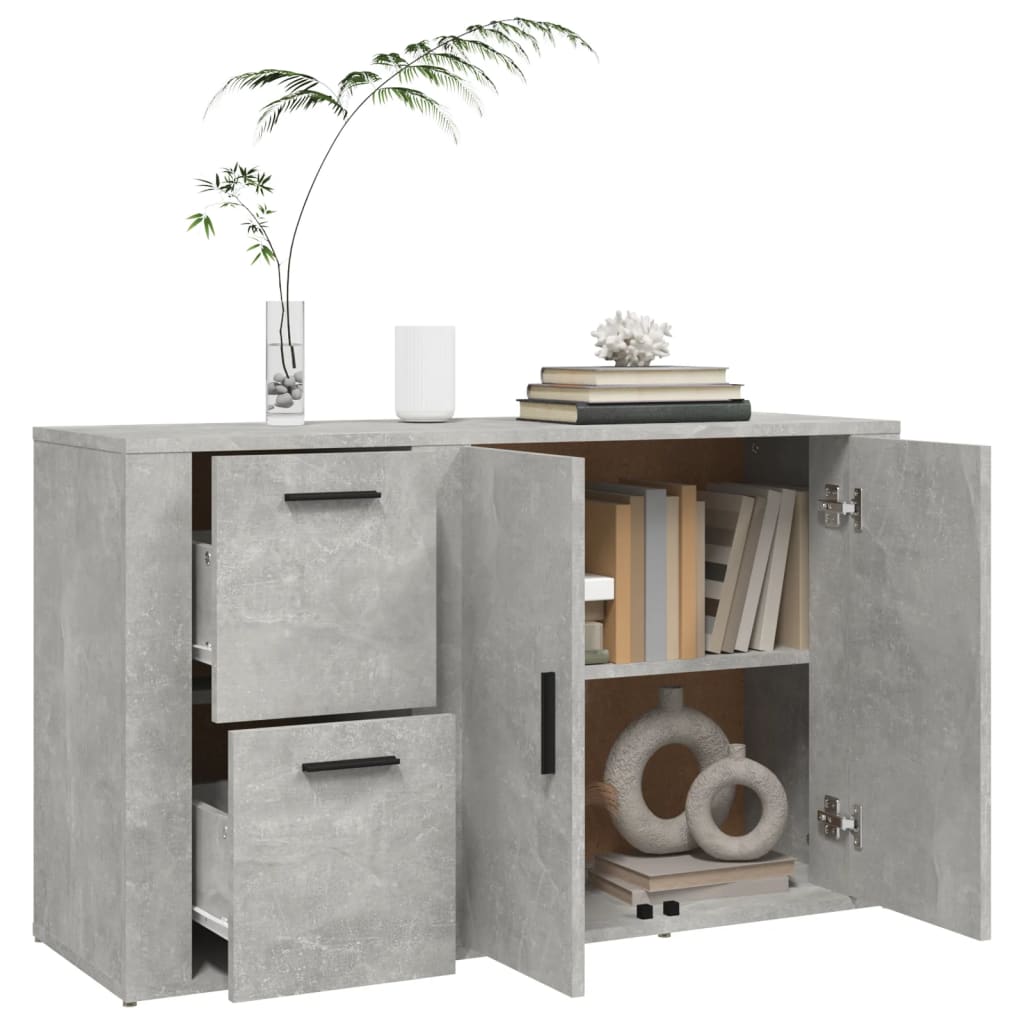Komoda siva boja betona 100x33x59,5 cm od konstruiranog drva