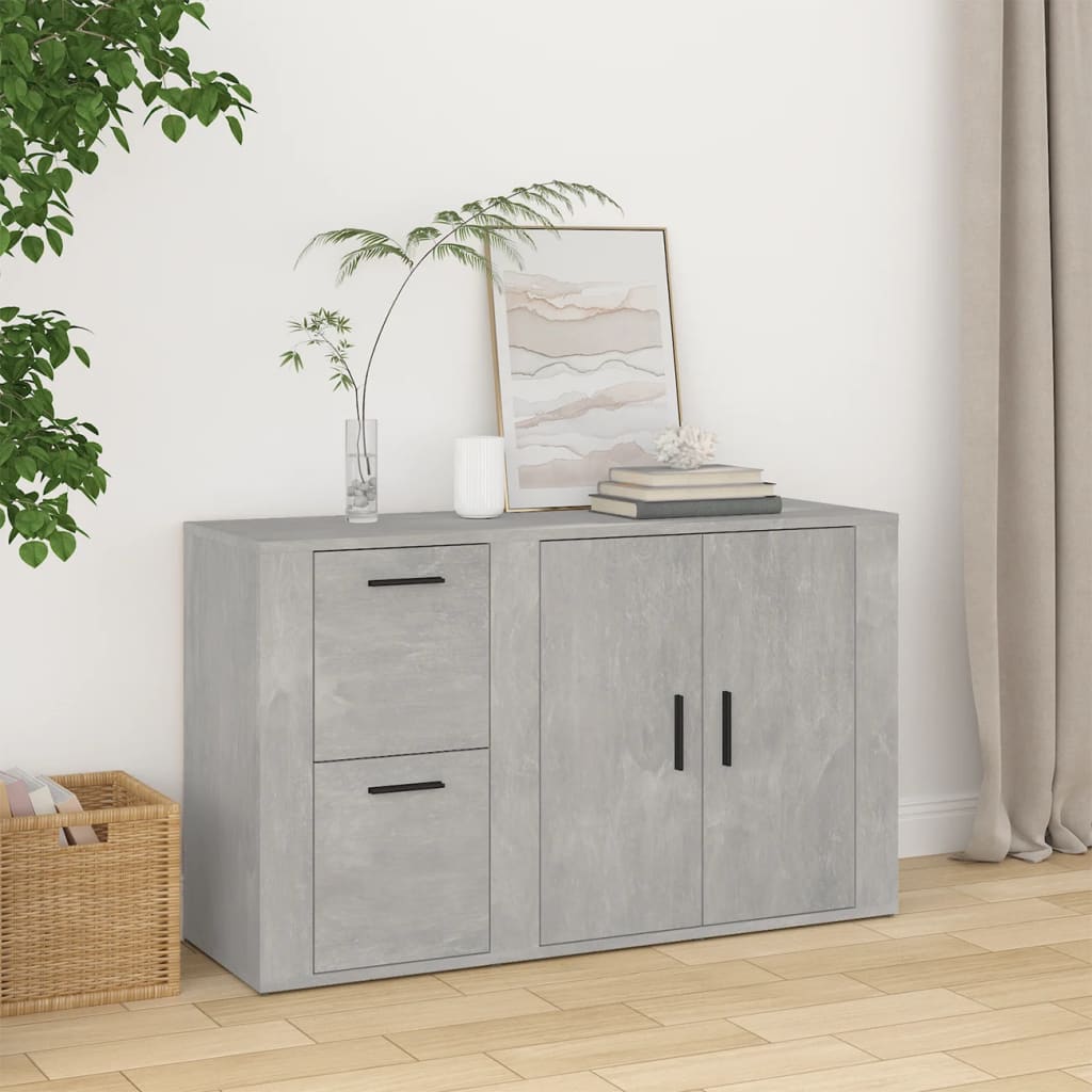 Komoda siva boja betona 100x33x59,5 cm od konstruiranog drva