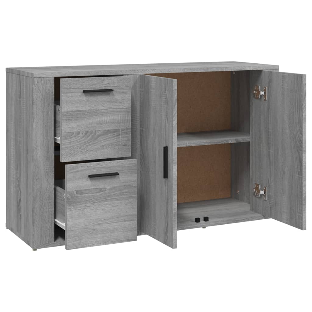 Komoda sivog hrasta sonome 100x33x59,5 cm od konstruiranog drva