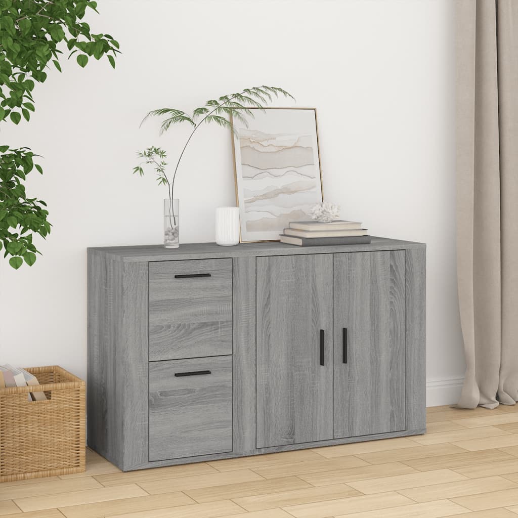 Komoda sivog hrasta sonome 100x33x59,5 cm od konstruiranog drva