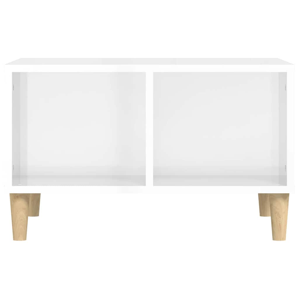 Stolić za kavu sjajni bijeli 60x50x36,5 cm konstruirano drvo