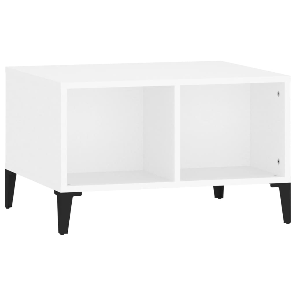 Stolić za kavu bijeli 60 x 50 x 36,5 cm od konstruiranog drva