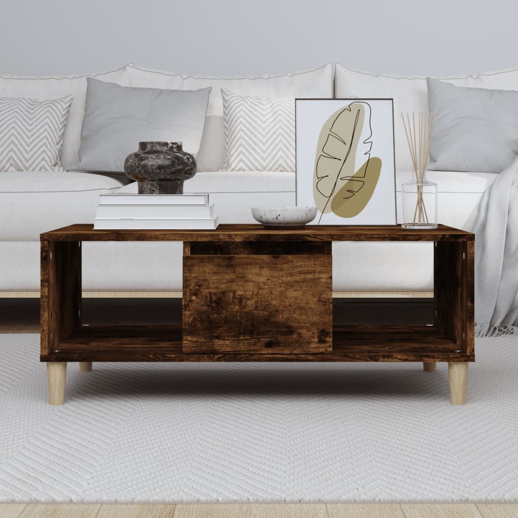 Stolić za kavu boja hrasta 90x50x36,5 cm konstruirano drvo