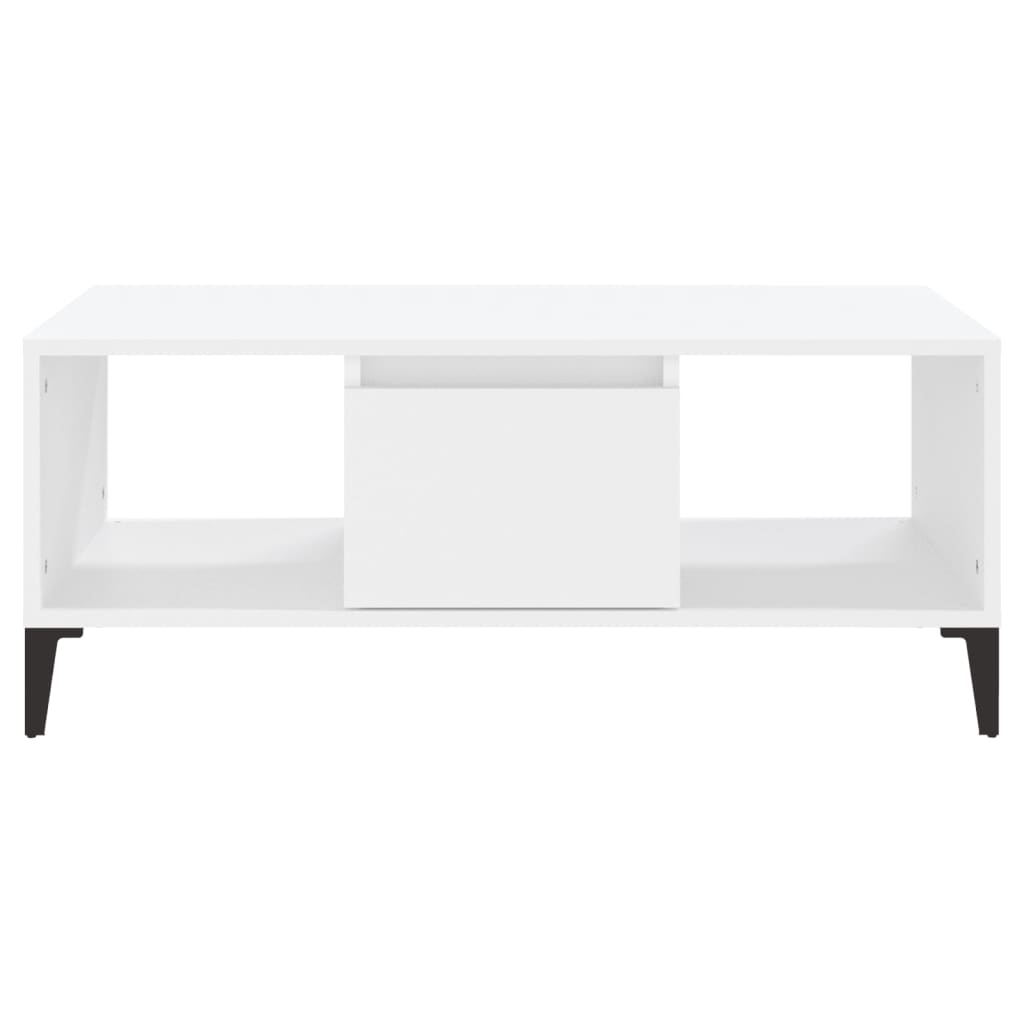 Stolić za kavu bijeli 90 x 50 x 36,5 cm od konstruiranog drva