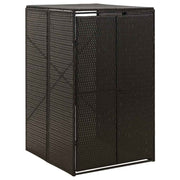 Spremište za kantu za smeće crno 70 x 80 x 117 cm od poliratana