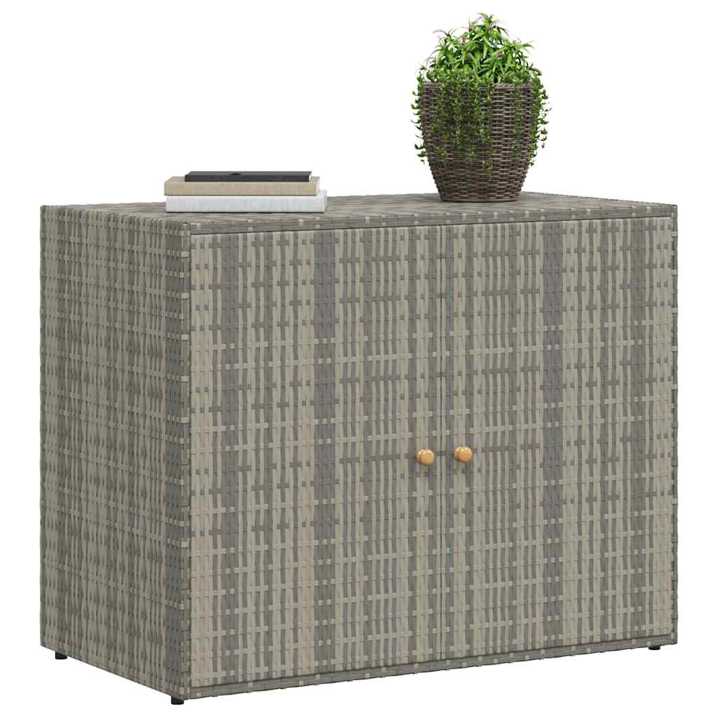 Vrtni ormarić za pohranu sivi 100 x 55,5 x 80 cm od poliratana