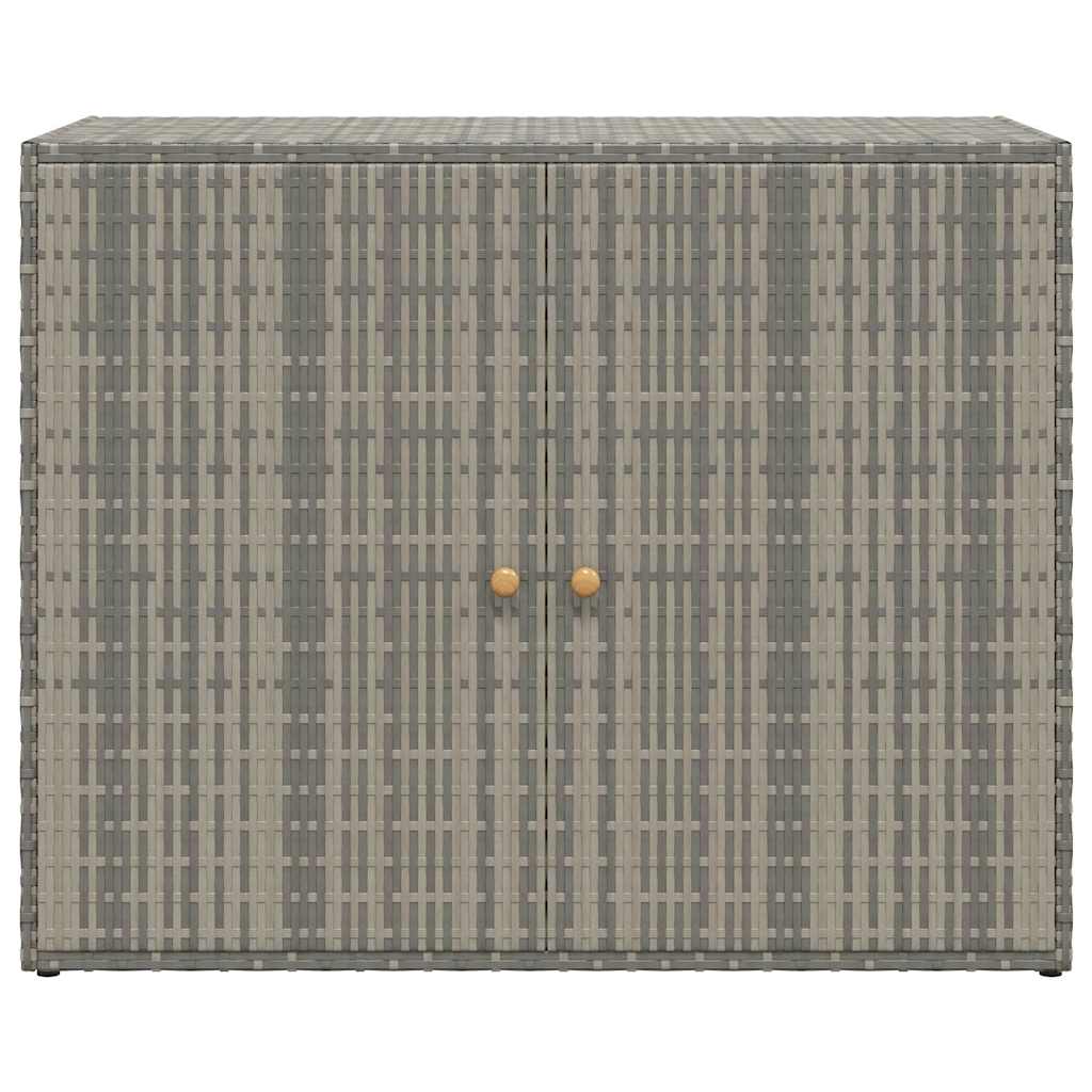 Vrtni ormarić za pohranu sivi 100 x 55,5 x 80 cm od poliratana