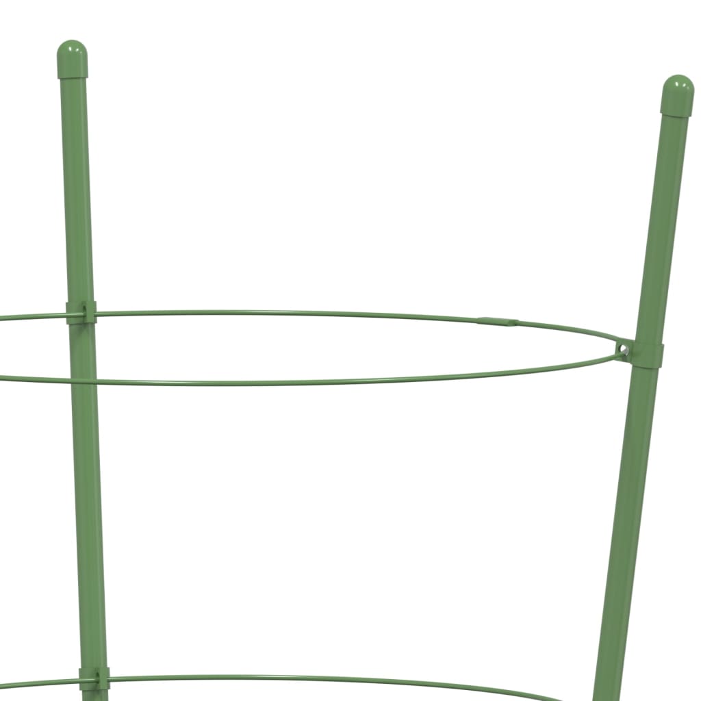Kolci za vrtne biljke s 3 prstena 5 kom zeleni 75 cm čelični