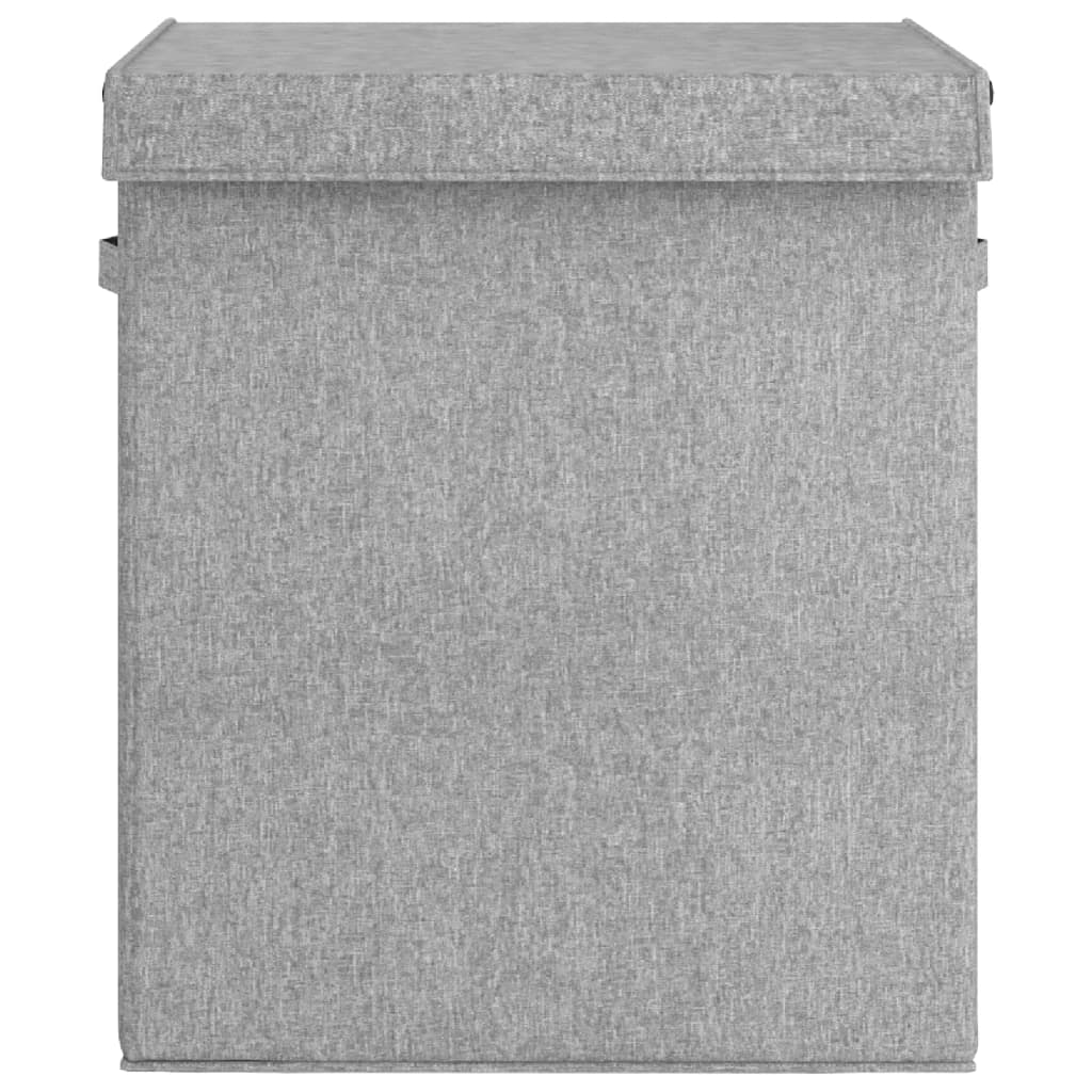 Sklopiva košara za rublje siva 51x34,5x59,5 cm umjetno platno