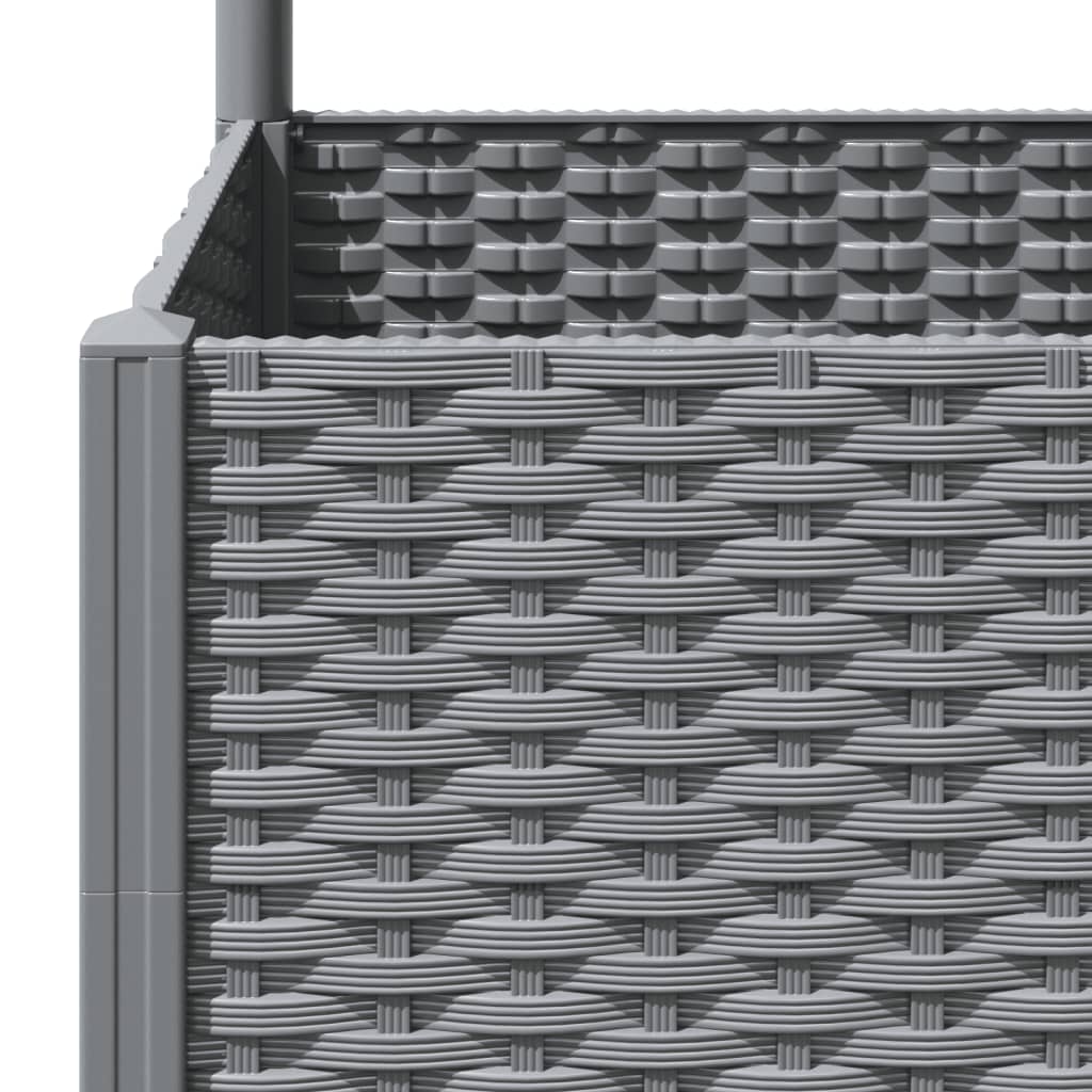 Vrtna sadilica s rešetkom svjetlosiva 40 x 40 x 136 cm PP