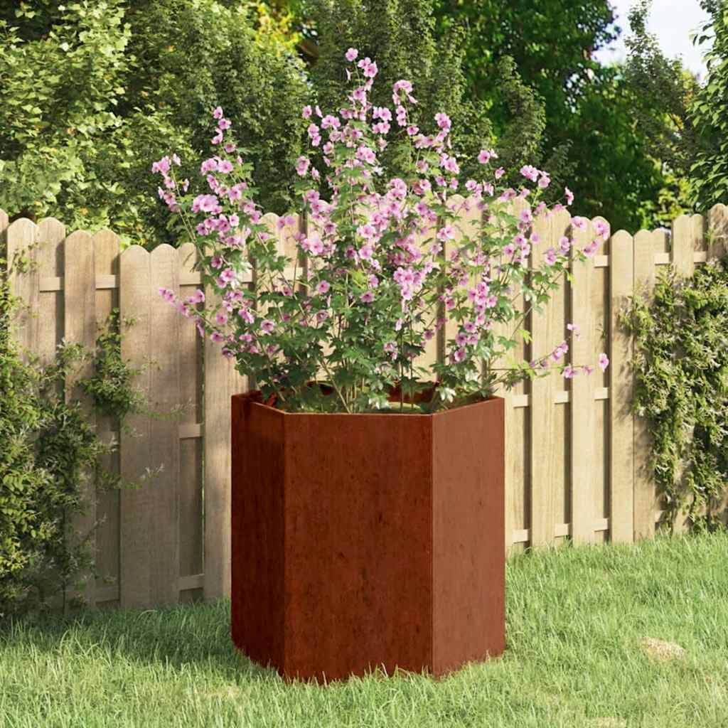 Sadilica boja hrđe 40 x 40 x 45 cm od čelika COR-TEN