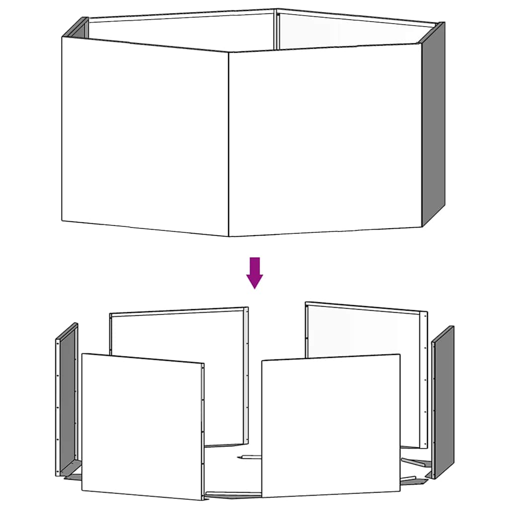 Sadilica boja hrđe 138x120x45 cm od čelika COR-TEN