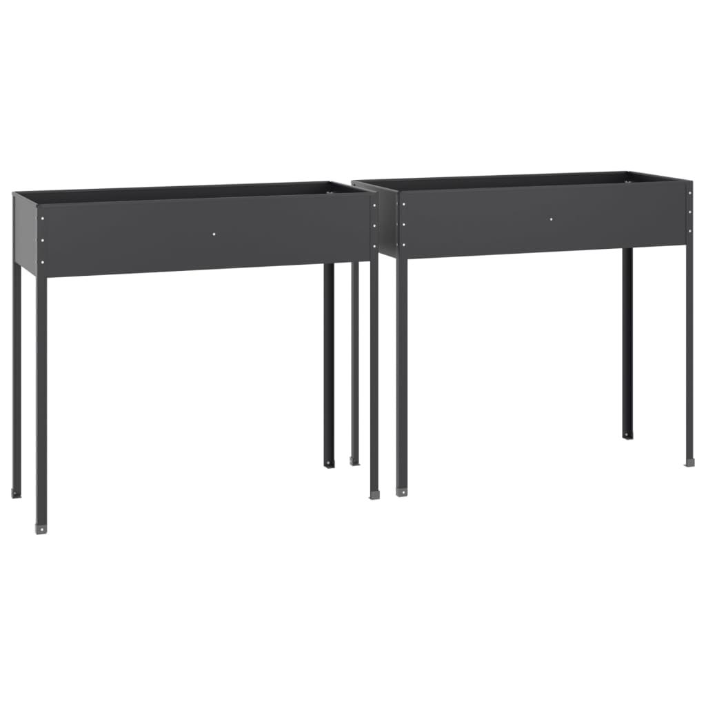 Vrtne sadilice 2 kom antracit od pocinčanog čelika