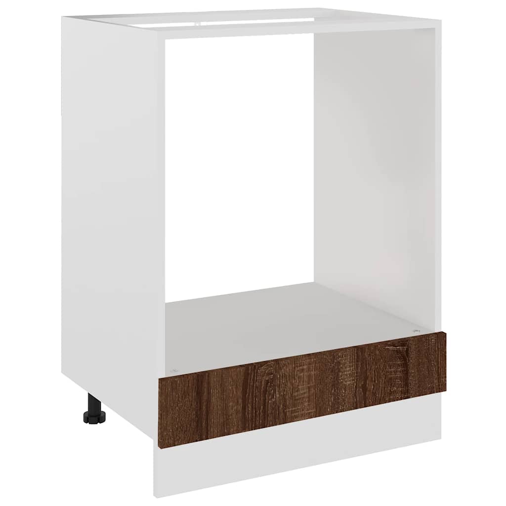 Ormarić za pećnicu "Riga" Smeđi hrast 60x46x81,5 cm Konstruirano drvo