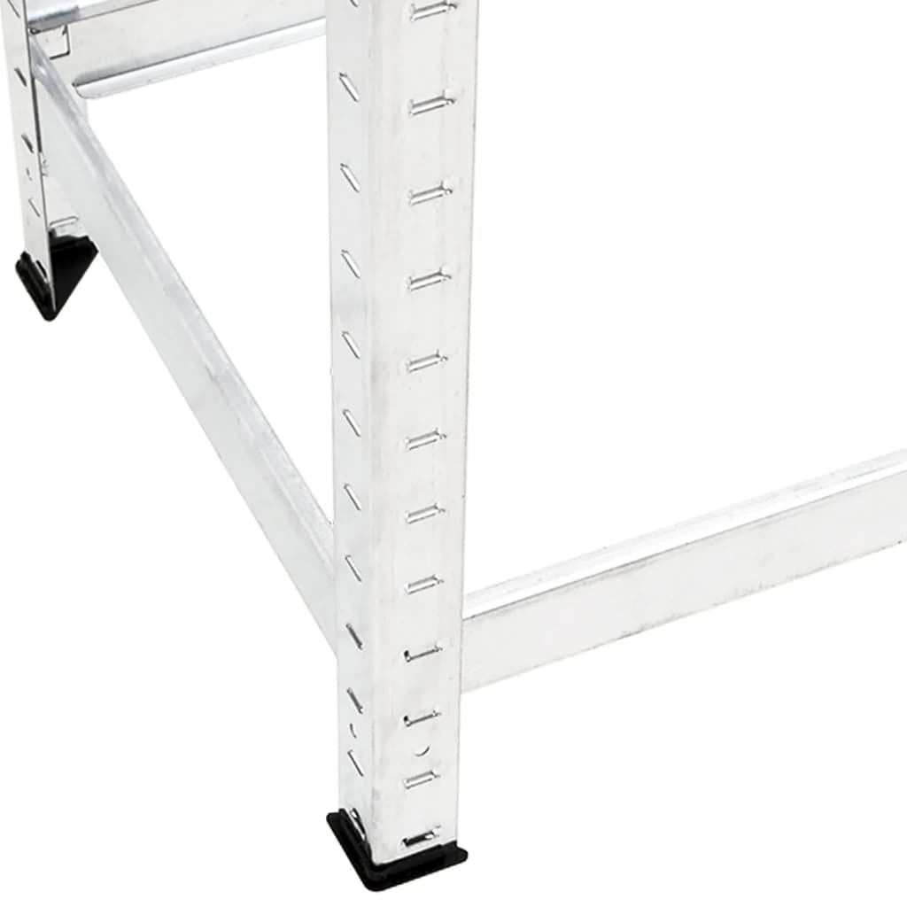 Stalci za gume s 2 razine 4 kom srebrni 110x40x110 cm čelični