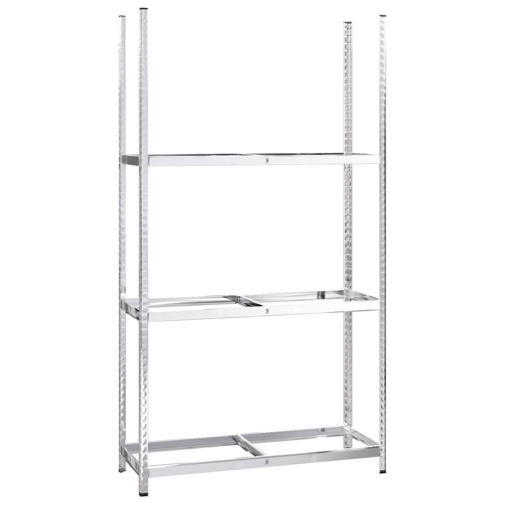 Stalci za gume s 3 razine 3 kom srebrni 110x40x200 cm čelični