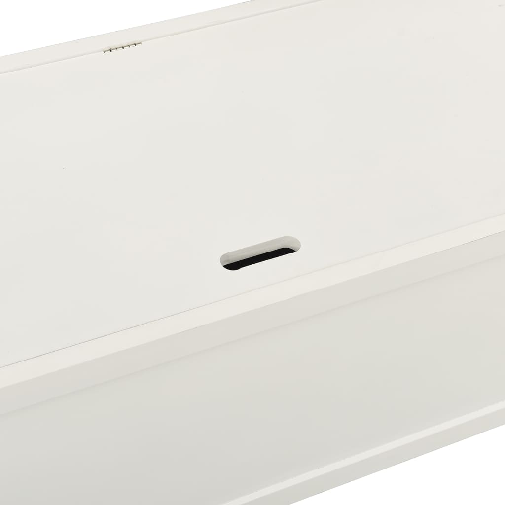 Klupa bijela 107 x 45 x 75,5 cm od masivne jelovine