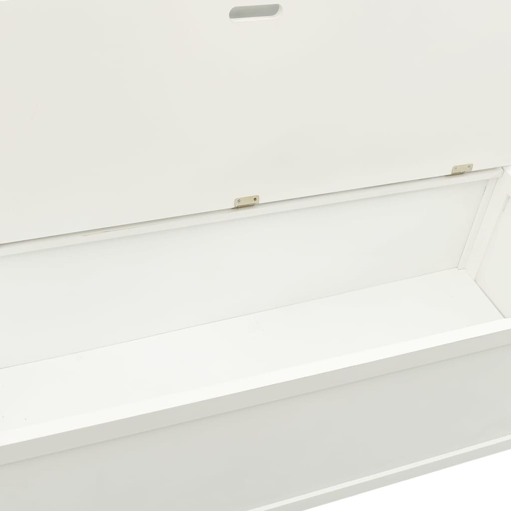Klupa bijela 107 x 45 x 75,5 cm od masivne jelovine