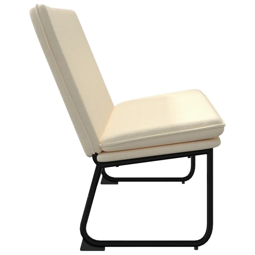 Klupa krem 100 x 75 x 76 cm od tkanine
