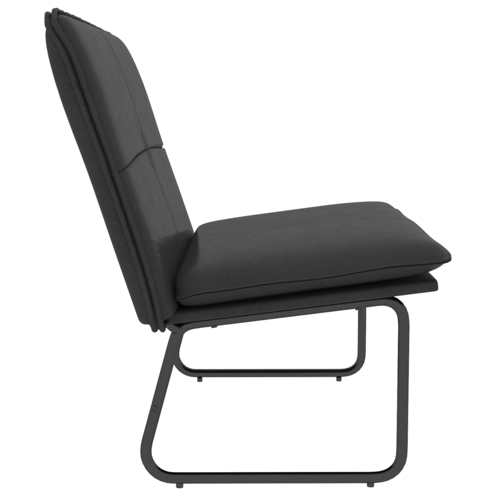 Klupa crna 100 x 75 x 76 cm od umjetne kože