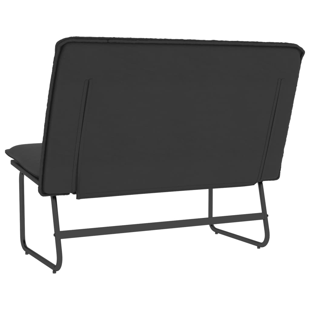 Klupa crna 100 x 75 x 76 cm od umjetne kože