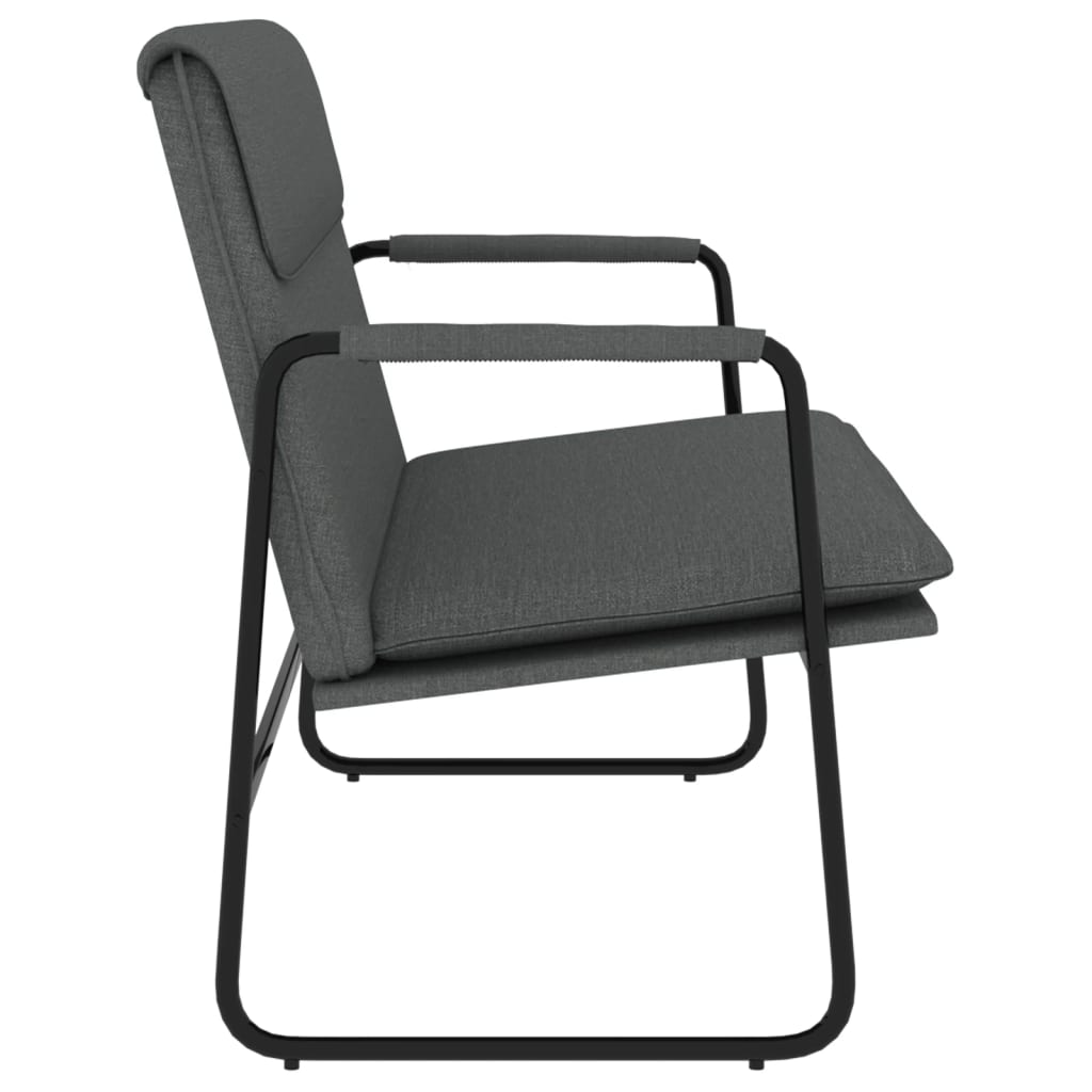 Klupa tamnosiva 100 x 64 x 80 cm od tkanine