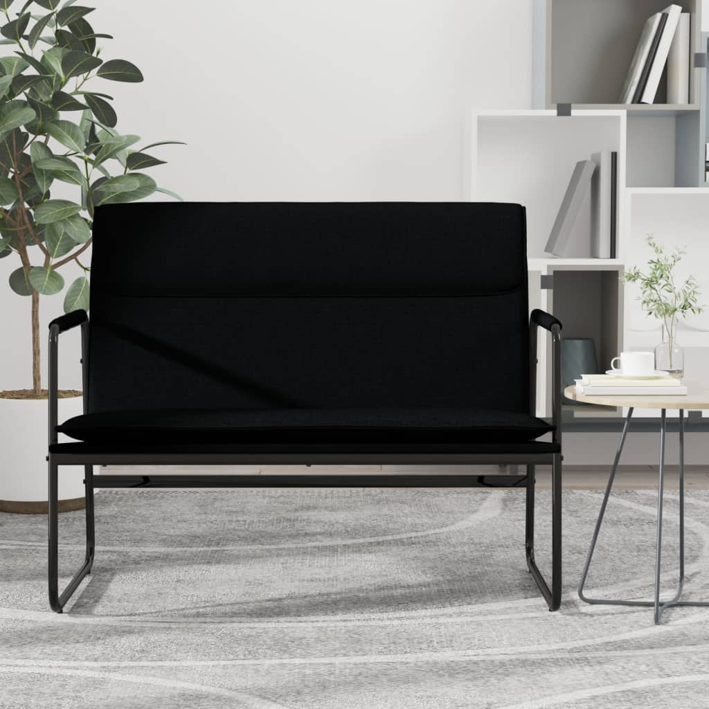 Klupa crna 100x64x80 cm od tkanine