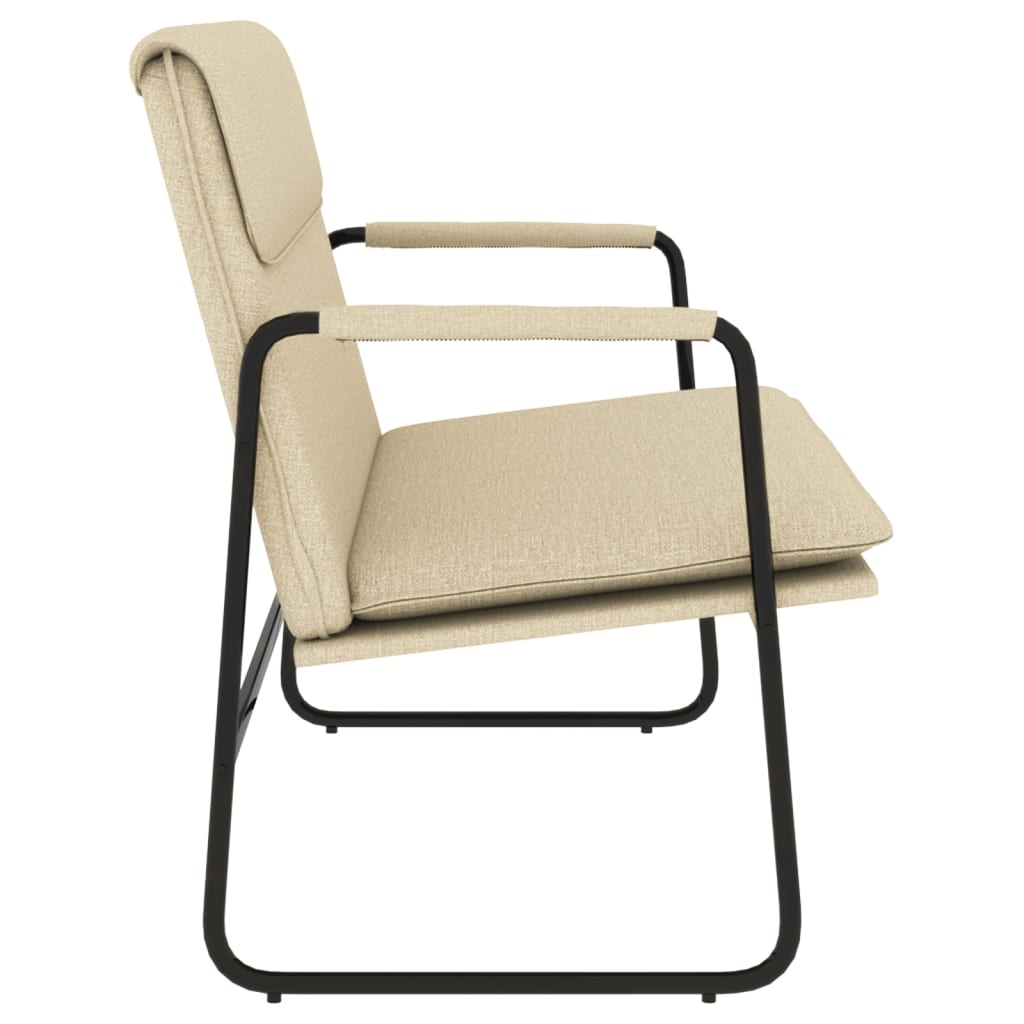 Klupa krem 100x64x80 cm od tkanine