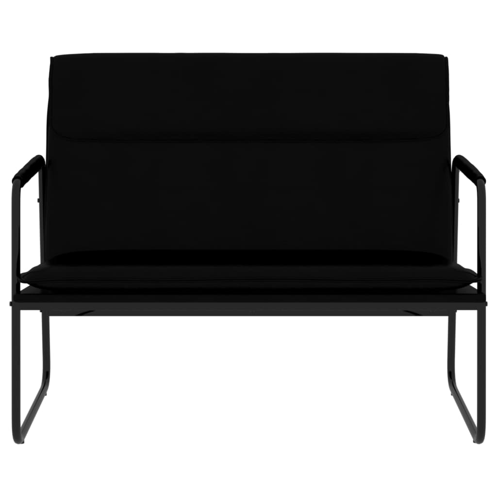 Klupa crna 100 x 64 x 80 cm od umjetne kože
