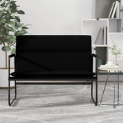 Klupa crna 100 x 64 x 80 cm od umjetne kože