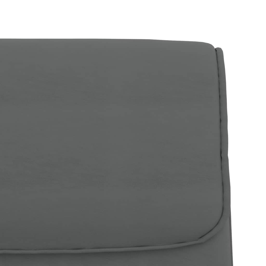 Klupa siva 100 x 64 x 80 cm od umjetne kože