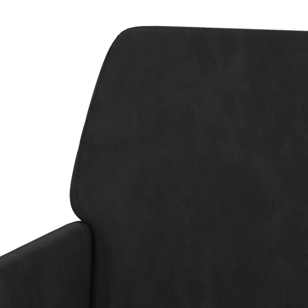 Klupa crna 108 x 35 x 41 cm baršunasta